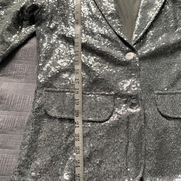 Silver Sequinned relaxed blazer - Medium - Picture 3 of 8